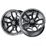 1 X Ultra 125BK Warmonger 5 17X9 5x5.00 78 Hub -12 Offset Black Wheel Rim
