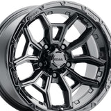 1 X Ultra 125BK Warmonger 5 17X9 5x5.50 87 Hub -12 Offset Black Wheel Rim