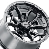 1 X Ultra 125BK Warmonger 5 17X9 5x5.50 87 Hub -12 Offset Black Wheel Rim