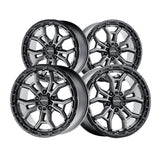 1 X Ultra 125GN Warmonger 5 17X9 5x4.50 71.5 Hub -12 Offset Black Wheel Rim