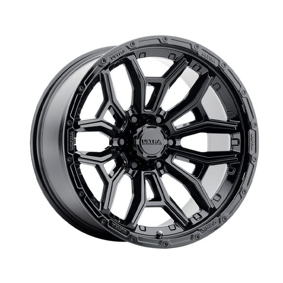 1 X Ultra 126BK Warmonger 6 17X9 6x135 87 Hub -12 Offset Black Wheel Rim