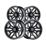 1 X Ultra 126BK Warmonger 6 17X9 6x5.50 106.1 Hub +18 Offset Black Wheel Rim