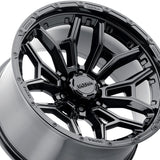 1 X Ultra 126BK Warmonger 6 17X9 6x135 87 Hub -12 Offset Black Wheel Rim