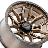 1 X Ultra 126BZ Warmonger 6 20X9 6X5.50 106.1 Hub +18 Offset Bronze Wheel Rim