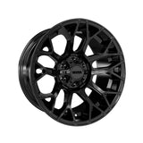 1 X Ultra 127B Tracker 20X9 6X5.50/6X135 106.1 Hub +18 Offset Black Wheel Rim