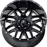 Ultra 211 17X9 5X5.50 106.50 Hub +12 Offset Black Wheel Rim