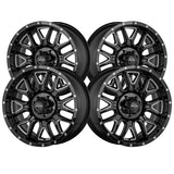 Ultra 211203BM HUNTER 18X9 5X5.50 106.50 Hub +12 Offset Black Wheel Rim