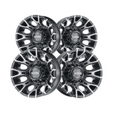 1 X Ultra 022RU Scorpion Dullally 17X6.5 8x6.50 121.7 Hub -140 Offset Black Wheel Rim