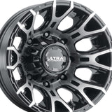 1 X Ultra 022RU Scorpion Dullally 17X6.5 8x210 154.3 Hub -140 Offset Black Wheel Rim
