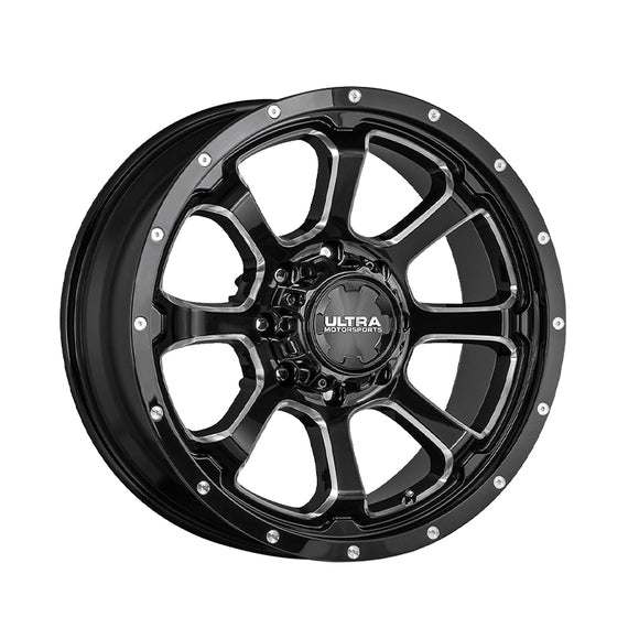 1 X Ultra 219BM Nemesis 18X8 5X108 63.7 Hub +35 Offset Black Wheel Rim