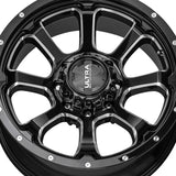 Ultra 226 20X9 8X170 125.20 Hub +01 Offset Black Wheel Rim