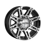 Ultra 238226U MACHINE TRAILER 16X6.5 8X6.50 125.00 Hub +00 Black Wheel Rim