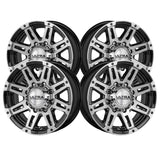 Ultra 238226U MACHINE TRAILER 16X6.5 8X6.50 125.00 Hub +00 Black Wheel Rim