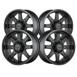 Ultra 228229SB MENACE 17X9 5X4.50 / 5X5.00 81.50 Hub +12 Black Wheel Rim