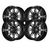 Ultra 228229SB MENACE 20X9 6X135 / 6X5.50 106.10 Hub +18 Black Wheel Rim