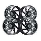 1 X Ultra 230BM Villain 20X10 6X135/6X5.50 106.1 Hub -25 Offset Black Wheel Rim