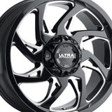 1 X Ultra 230BM Villain 20X10 6X135/6X5.50 106.1 Hub -25 Offset Black Wheel Rim