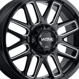 1 X Ultra 231BM Butcher 20X9 6X135/6X5.50 106.1 Hub +18 Offset Black Wheel Rim