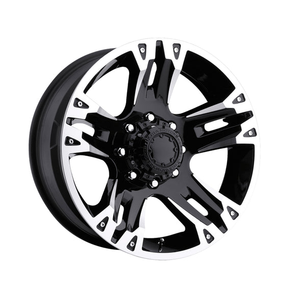 Ultra 234234B MAVERICK 17X8 6X5.50 106.10 Hub +00 Offset Black Wheel Rim
