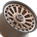 1 X Vortek VRD-702 Matte Bronze With Black Bolts & Lip 17X9 6x135/6x139.7 106.1 Hub 12 Offset Bronze, Black Wheel Rim