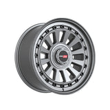 1 X Vortek VRD-702 Matte GunMetal With Black Bolts & Lip 17X9 Blank 78.1 Hub 0 Offset Black Wheel Rim