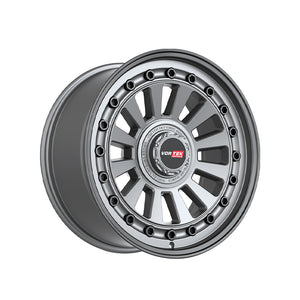 1 X Vortek VRD-702 Matte GunMetal With Black Bolts & Lip 17X9 Blank 78.1 Hub -12 Offset Black Wheel Rim