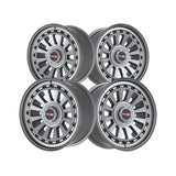 1 X Vortek VRD-702 Matte GunMetal With Black Bolts & Lip 18X9 Blank 78.1 Hub 12 Offset Black Wheel Rim