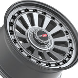 1 X Vortek VRD-702 Matte GunMetal With Black Bolts & Lip 18X9 Blank 78.1 Hub 0 Offset Black Wheel Rim