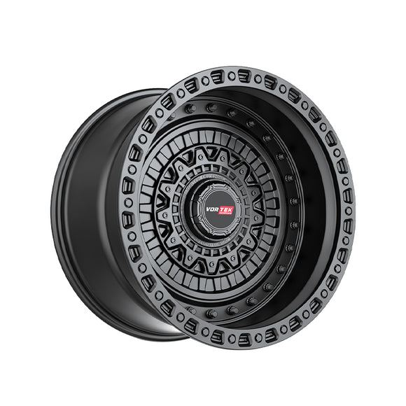 1 X Vortek VRD-703 Matte Black 17X9 6x135/6x139.7 106.1 Hub -18 Offset Black Wheel Rim