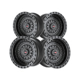 1 X Vortek VRD-703 Matte Black 18X9 5x127/5x139.7 78.1 Hub 0 Offset Black Wheel Rim