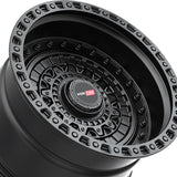 1 X Vortek VRD-703 Matte Black 20X9.5 8x170/8x180 125.1 Hub -18 Offset Black Wheel Rim