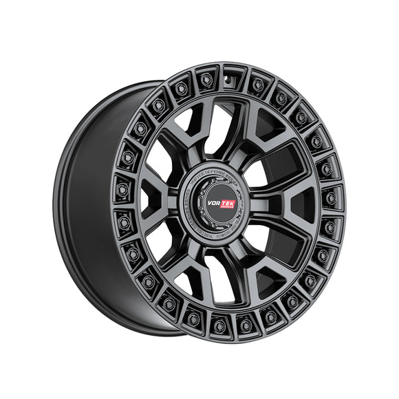 1 X Vortek VRD-704 Matte Black 22X10 6x135/6x139.7 106.1 Hub -18 Offset Black Wheel Rim