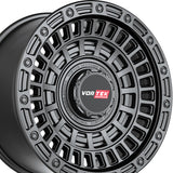 1 X Vortek VRD-705 Matte Black 17X9 6x135/6x139.7 106.1 Hub -12 Offset Black Wheel Rim