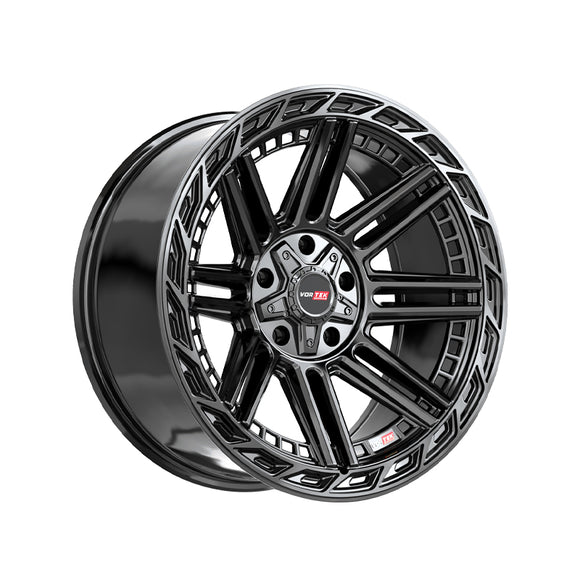 1 X Vortek VRP-501 Gloss Black 20X9 5x139.7/5x150 110.3 Hub 0 Offset Black Wheel Rim
