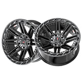 1 X Vortek VRP-501 Gloss Black Center & Diamond Cut Ring With Dark Tint 20X9 6x135/6x139.7 106.1 Hub 0 Offset Black Wheel Rim