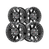 1 X Vortek VRP-501 Gloss Black Center & Diamond Cut Ring With Dark Tint 20X9 6x135/6x139.7 106.1 Hub 0 Offset Black Wheel Rim