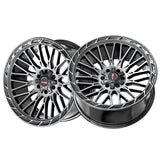 1 X Vortek VRP-502 Black Diamond Cut With Dark Tint 20X10 6x135/6x139.7 106.1 Hub -18 Offset Black Wheel Rim
