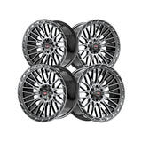 1 X Vortek VRP-502 Black Diamond Cut With Dark Tint 22X10 5x127/5x139.7 78.1 Hub -18 Offset Black Wheel Rim