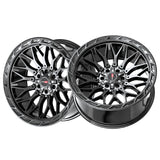 1 X Vortek VRP-503 Gloss Black 20X10 5x127/5x139.7 78.1 Hub -18 Offset Black Wheel Rim
