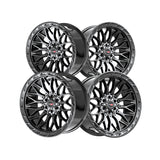 1 X Vortek VRP-503 Gloss Black 22X10 5x127/5x139.7 78.1 Hub -18 Offset Black Wheel Rim