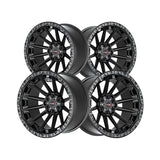 1 X Vortek VRT-601 Matte Black 24X10 6x135/6x139.7 106.1 Hub 0 Offset Black Wheel Rim