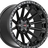 1 X Vortek VRT-601 Matte Black 20X10 6x135/6x139.7 106.1 Hub -24 Offset Black Wheel Rim