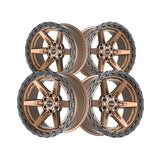 1 X Vortek VRT-602 Matte Bronze With Black Bead Ring 17X9 6x135/6x139.7 106.1 Hub -12 Offset Bronze, Black Wheel Rim