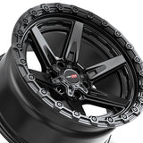 1 X Vortek VRT-602 Satin Black 20X9 6x135/6x139.7 106.1 Hub 12 Offset Black, Bronze Wheel Rim