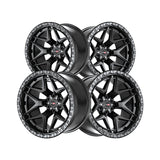 1 X Vortek VRT-603 Satin Black 20X9.5 8x170 125.1 Hub 18 Offset Black, Bronze Wheel Rim