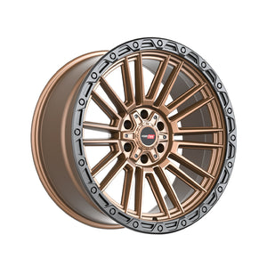 1 X Vortek VRT-604 Matte Bronze With Black Bead Ring 17X9 5x127/5x139.7 78.1 Hub -12 Offset Bronze, Black Wheel Rim