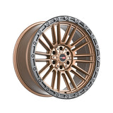 1 X Vortek VRT-604 Matte Bronze With Black Bead Ring 17X9 5x127/5x139.7 78.1 Hub -12 Offset Bronze, Black Wheel Rim