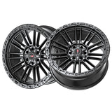 1 X Vortek VRT-604 Satin Black 17X9 6x135/6x139.7 106.1 Hub 12 Offset Black, Bronze Wheel Rim