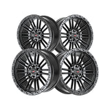 1 X Vortek VRT-604 Satin Black 17X9 6x135/6x139.7 106.1 Hub -12 Offset Black, Bronze Wheel Rim