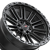 1 X Vortek VRT-604 Satin Black 17X9 6x135/6x139.7 106.1 Hub 12 Offset Black, Bronze Wheel Rim
